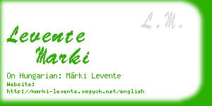 levente marki business card